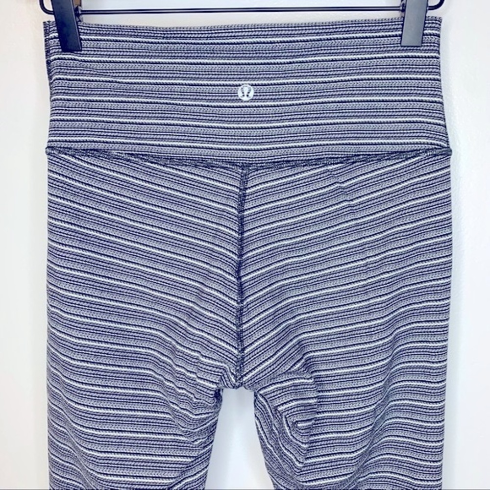 Lululemon High Times Pant Leggings‎ Textured Stripe Black Deep Coal - Picture 10 of 13